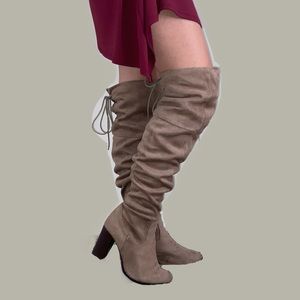 Lace-Up Over the Knee Boots | Size 8.5